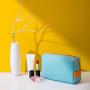 Gelory New Style Travel Large Capacity Cosmetic Bag Ladies Pu Waterproof Toiletry Bag Multifunctional Portable Makeup Bag