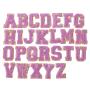 Wholesale Custom Handmade DIY Alphabet Pearl Applique Embroidery Towel Chenille Letter Patches