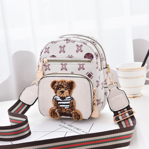 2024 New Crossbody Bag Mini Phone Bag Soft Leather Multi-Layer Women's Single Shoulder Small Round Bag