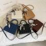 ZR263 Retro Texture Women's Bag Autumn New Fashion Crossbody Simple Fashionable Silk Scarf Handheld Shoulder Bag