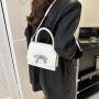 HR584 Women's Handbag PU Leather New Fashion Design Buckle Small Square Shoulder Bag Diamond Bow Versatile Luxury Handbag