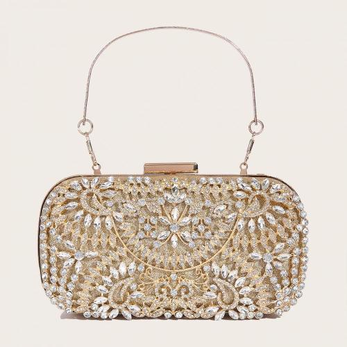 Wholesale lady diamond bags lady party purse metal box rhinestone clutch bags crystal evening bags clutch purse for women luxury