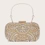 Wholesale lady diamond bags lady party purse metal box rhinestone clutch bags crystal evening bags clutch purse for women luxury