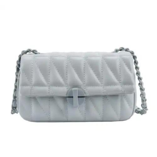 Women's Fashion Candy Color PU Leather Tote Bag Mini Purses Unique Lock Geometric Pattern Chain Tassel Decoration Spring Summer