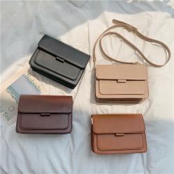 Customized Logo Solid Square Women's Shoulder Bags Simple Fashion Pu Crossbody Bag Women's Messenger Bags
