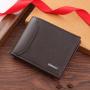 Men's Casual Thin Soft Wallet New Young Multi-Card Holder with Open Closure Fashion Stitching Waterproof Feature