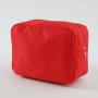 Wholesale Personalised Fabric Letter Patches Nylon Zipper Travel Toiletry Cosmetic Bags Nylon Makeup Pouch