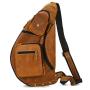 Retro Crazy Horse Skin Men's Oblique Cross Leisure Outdoor Travel Bag