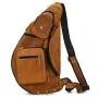 Retro Crazy Horse Skin Men's Oblique Cross Leisure Outdoor Travel Bag