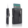 Fashion Smart RFID Wallet Custom Leather Aluminum Pop Up Card Holder Men Metal Wallet