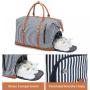 Sucipi 2022 Weekender Bags Canvas PU Leather Gym Duffle Bag with Shoe Compartment Large Capacity Men Women Travel Lagguge Bags