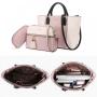 LOVEVOOK 2021 New Arrivals OEM ODM Custom Logo PU Leather 3 pcs Tote Bags Sets Women Purse and Handbags set Ladies Hand Bags