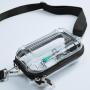 KBW720 Transparent Material Makeup Bag Fashionable Square Crossbody Shoulder Bag Mini Minimalist Portable Storage Bag