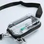 KBW720 Transparent Material Makeup Bag Fashionable Square Crossbody Shoulder Bag Mini Minimalist Portable Storage Bag