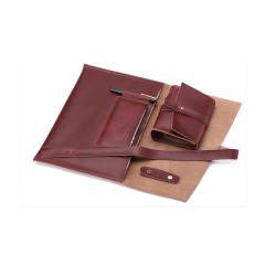 A4 document organizer Mens Clutch Portfolio Sleeve Case for MacBook Or Ipad Leather Envelope Folder Case Portfolio File Folder