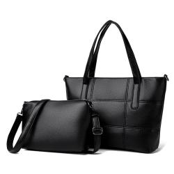 Large Handbag 2024 New Crossbody Bag Soft Leather Shoulder Bag Woman Black Tote Bags