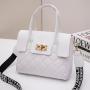 2024 Summer Fashion Women's Handbag Handheld Diamond Pattern Bag Lady's Bag