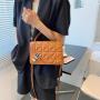 New retro solid color small bag 2024 summer fashion embossed crossbody bag diamond simple handbag women's shoulder messenger bag
