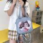 Kawaii Lolita JK Uniform Shoulder Bag Crossbody Bag ita Bag With Heart Shaped Clear Window