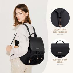 LOVEVOOK Fashion Quilted Small Backpack Purse for Travel Work Cute Backpack Daypack Shopping Student Mini Bag for Daily College
