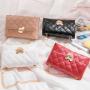 Gelory Fashionable Women Cluth Bags Small Female Flap Shoulder Bags Girls PU Chain Crossbody Purse Bag
