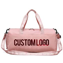 Wholesale Fashion Designer Sports Gym Duffel Bag Custom with Logo Polyester Overnight Tote Weekend Travelling Duffle Bag