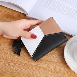 Cheap Women's Short Wallet Female Purses Card Holder Wallets With Tassels PU Leather Clutch Money Bag Pu Leather Wallet carteras para mujer