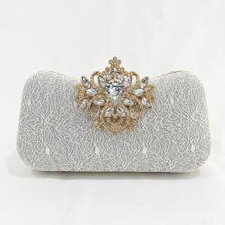 Europe  America  Retro Style Evening Bag  Lady Cheongsam Dress Bag Inlaid Brick Single Shoulder  Min Handbags Makeup Clutch Bag