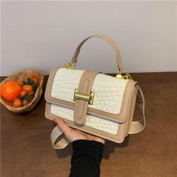 Handbag small women's bag 2024 new popular design fashion women's shoulder bag collision color crossbody small square bag