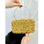 2024 NEW womens Square Sparkly Rhinestone Glitter Clutch Purse Evening Handbag Shoulder Bag for Wedding Party