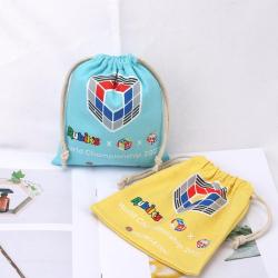 Custom Hot Stamping Canvas Drawstring Toy Tarot Card Bag High Quality Cotton Gift Packaging Dust Pouch