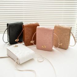 2024 CrossBody PU Mobile Phone Bag Fresh and Sweet One Shoulder Bags for Women Fashionable Womens Messenger Bags