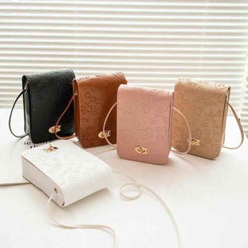2024 CrossBody PU Mobile Phone Bag Fresh and Sweet One Shoulder Bags for Women Fashionable Womens Messenger Bags