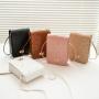 2024 CrossBody PU Mobile Phone Bag Fresh and Sweet One Shoulder Bags for Women Fashionable Womens Messenger Bags