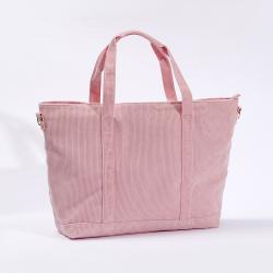 Custom Luxury Outdoor Oversize Letter Patch Decoration Designer Sling Tote Bag Corduroy Canvas Handbags For Women