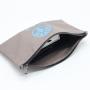 Custom Brush Clear Logo-Printed Eco-Friendly Canvas Dust Travel Makeup Pouch Portable Box with Zipper Clear Cosmetic Bag