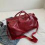 XL308  Customized Logo Gym Bag Anti Water Large Capacity Sports Duffle Bag PU leather Durable Polyester Yoga Bag