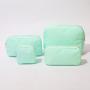 RTS 18 colors Towel Embroidery Patch Logo Small Cosmetic Bags Waterproof Nylon Travel bag