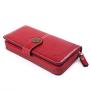 Oil Wax Genuine Leather RFID Protection Long Design Women Wallet Retro Multi Card Hollow-carved Wallets