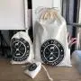 Custom Logo Muslin Cotton Drawstring Packaging Bag Natural Gift Packaging Pouch