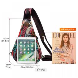 LOVEVOOK hot sale Sling Bag Canvas Crossbody Backpack men Shoulder  Casual Daypacks chest bags Travel Backpacks
