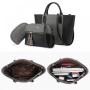 Lovevook 2021Factory Ready to Ship PU Leather Women's Handbag shopping Tote Bag Clutch purse Coin Pocket 3 Pcs Lady Handbag Set