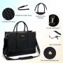 LOVEVOOK Laptop Bags for Women 15.6 inch Waterproof Quilted Work Tote Bag with Clutch Lightweight Computer Travel Shoulder Purse