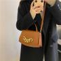 Simple Pu Portable Small Bag Women's New Fashion Single Shoulder Bag Chain Western Stone Grain Cross-body Bag