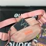 Low MOQ Custom Logo Outdoor Travel Water Resistant Pink Small Crossbody Sling Bag Women Chest Bags