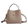 2024 Genuine Leather Handbags Women Luxury Stylish Bucket Bag With Chain Button Strap Design