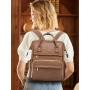 LOVEVOOK 2022 women bags casual 14 inch laptop bags fashion PU leather work travel school custom women's backpacks with USB