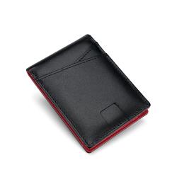 Slim PU Leather Front Pocket Minimalist Wallet RFID Money Clip Wallet