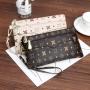 New Fashion Litchi pattern Women's Multi-function Long Clutch Wallet With Shoulder Strap,In Stock Lady Cell Phone Bag