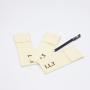 Custom Logo Printed Cotton Flannel Fabric Envelope Cosmetic Brush Packaging Eyeliner Pouch Soft Small Flannel Jewelry Bag